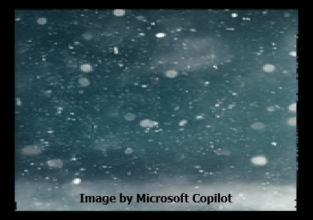 Ice crystals in the winds like the coldness of war.